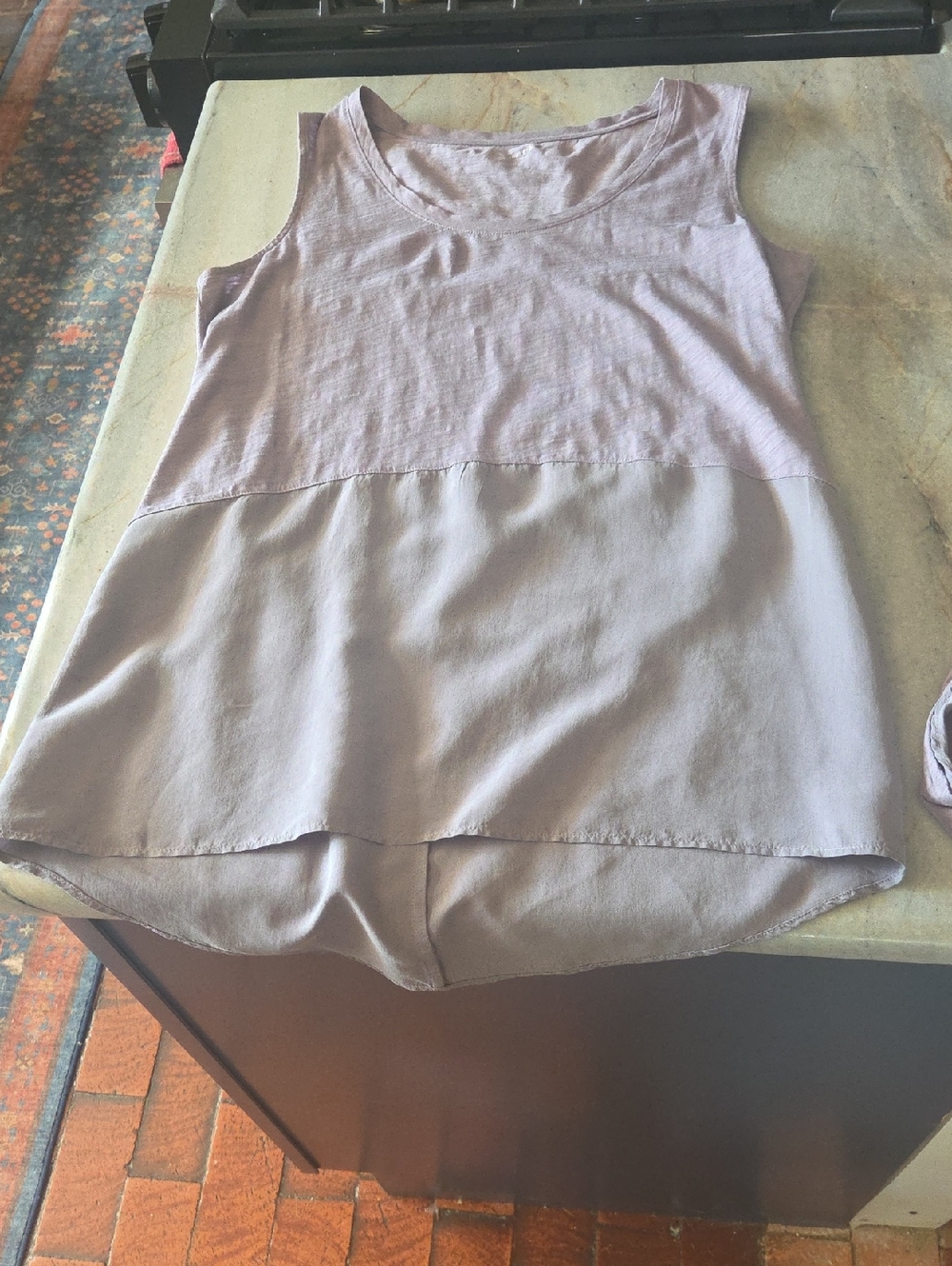 Garnet Hill Lavender Layered Sleeveless Tank